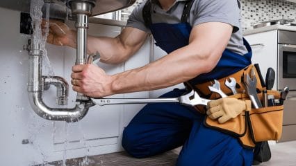 Technician using electronic equipment to detect a plumbing leak in Watsonville